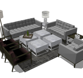 精品客厅设计家具模型 (19)